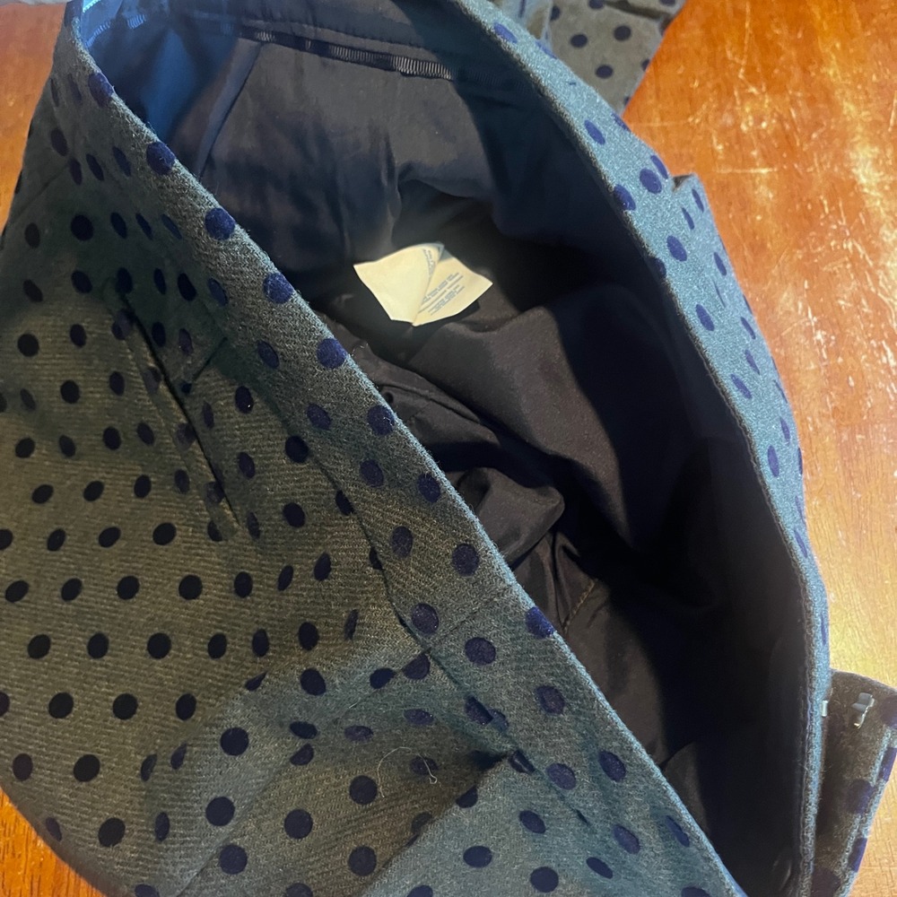 Boden Olive Green Wool Blend Polka Dot Trousers Pants US 6R Career Preppy Academ - Picture 6 of 12